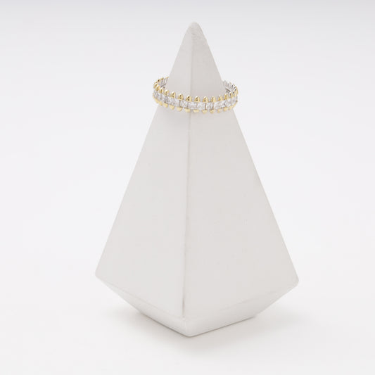 Silver 925 Full CZ Ring flat lay — Kabluchka