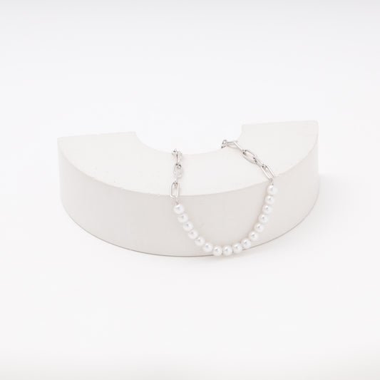 Silver 925 pearl bracelet with lobster clasp — Kabluchka