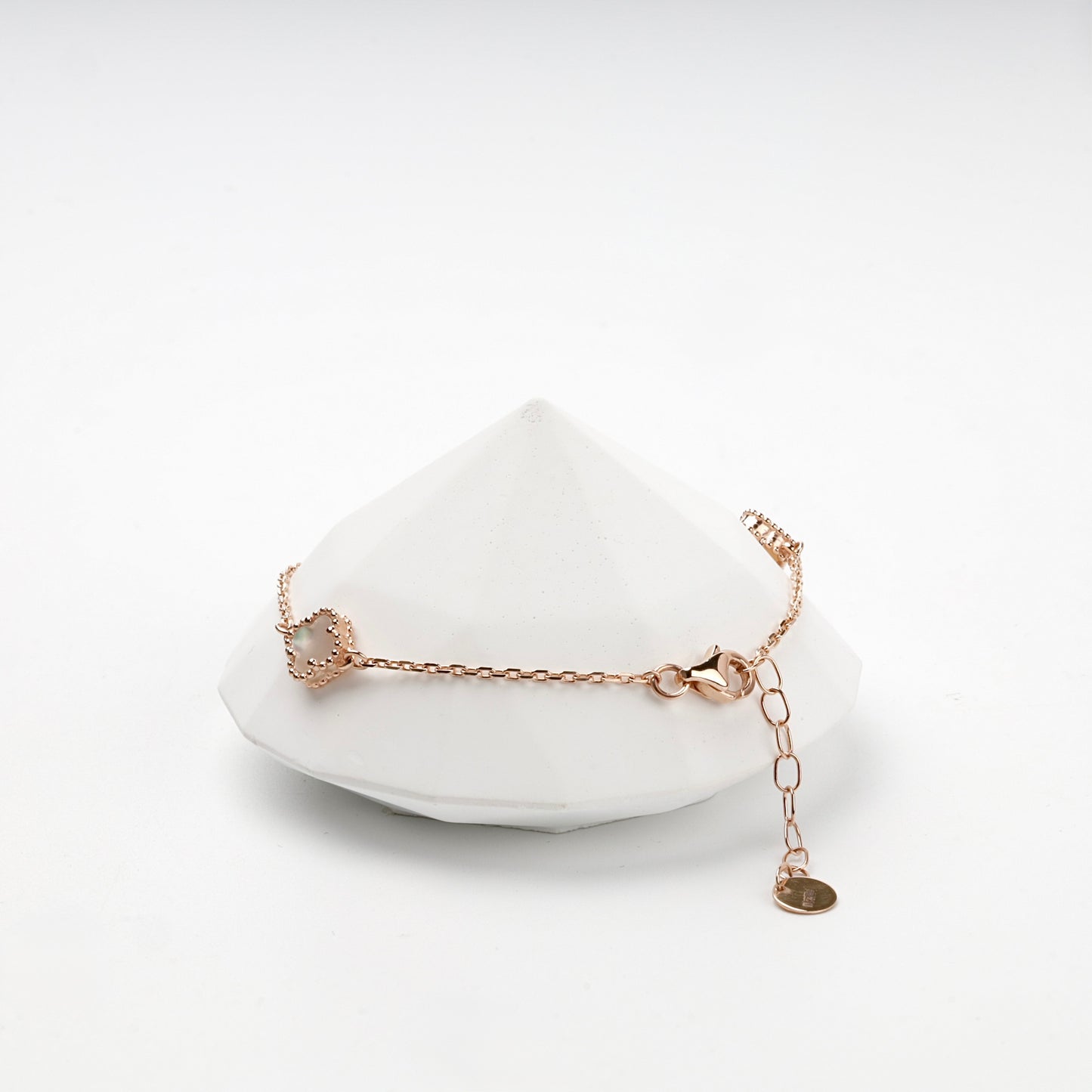 Clover chain bracelet with lobster clasp and extender — Kabluchka