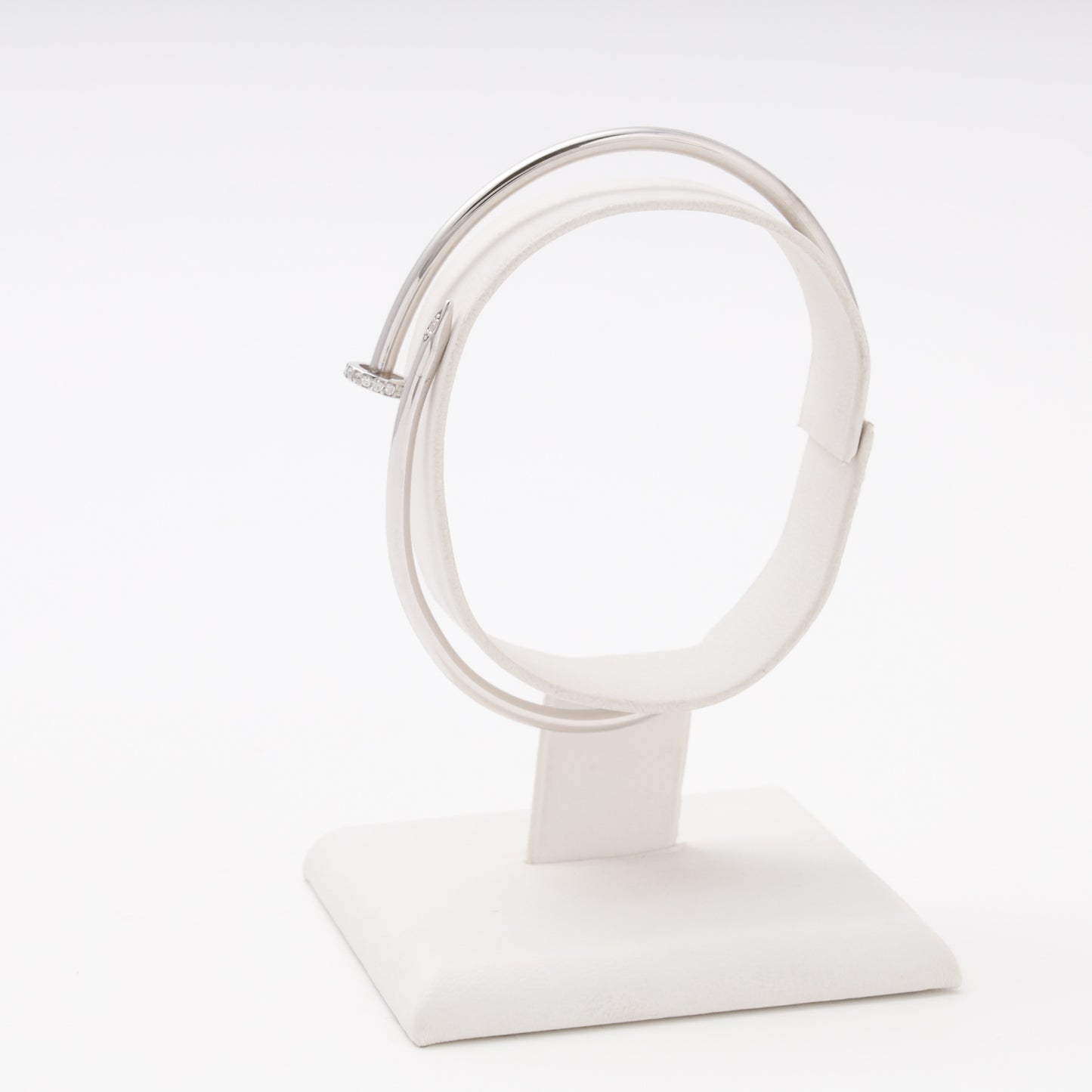 Silver 925 Rhodium Plain Bangle Clasp Detail — Kabluchka