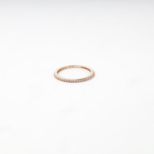 Rose gold half-eternity ring, front view — КВ713и — Kabluchka