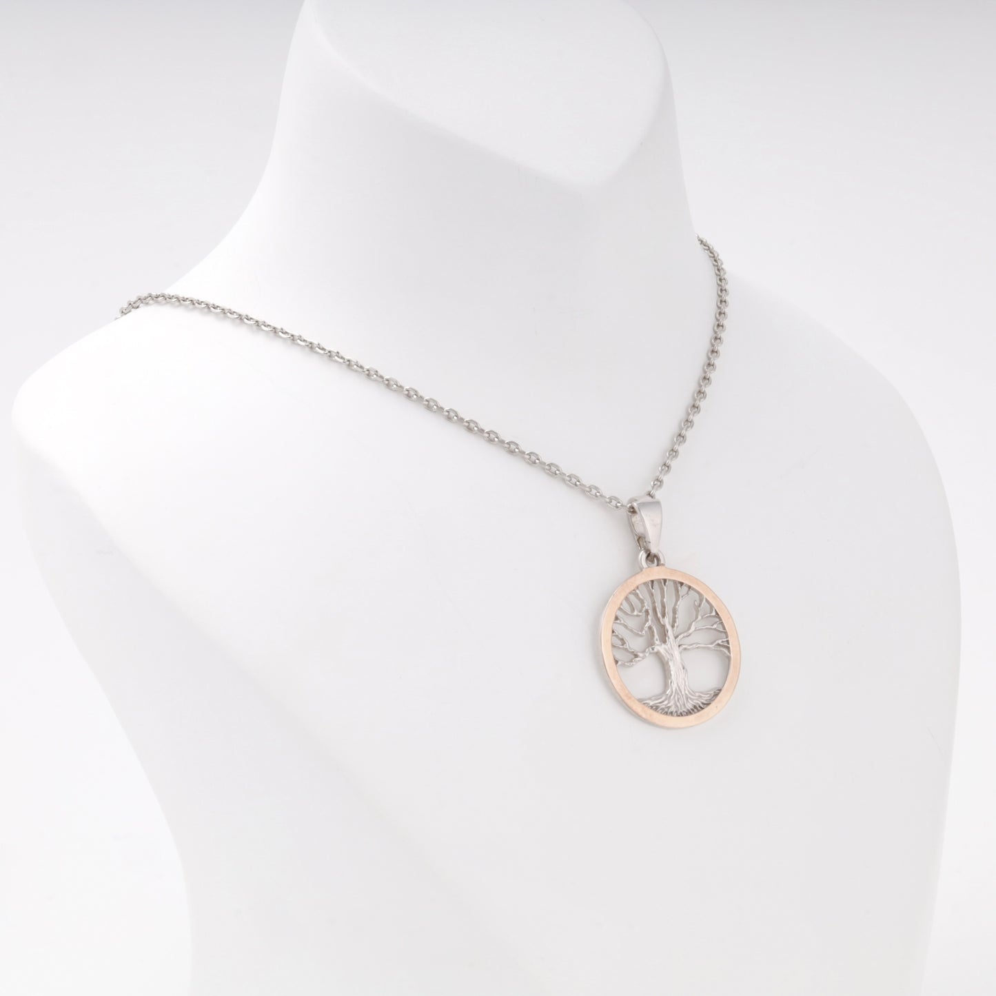 Silver 925 Tree of Life Pendant with Gold 375 Accent — Kabluchka