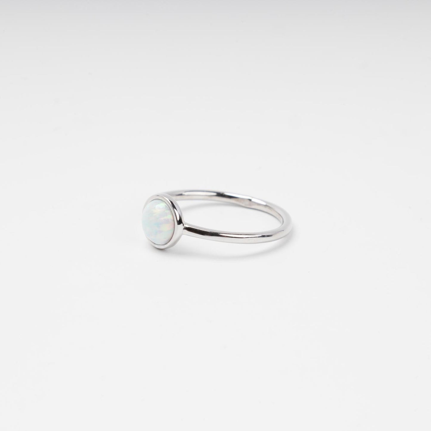 Silver 925 Ring with Opal - Angle View | Jewelry Store Kabluchka