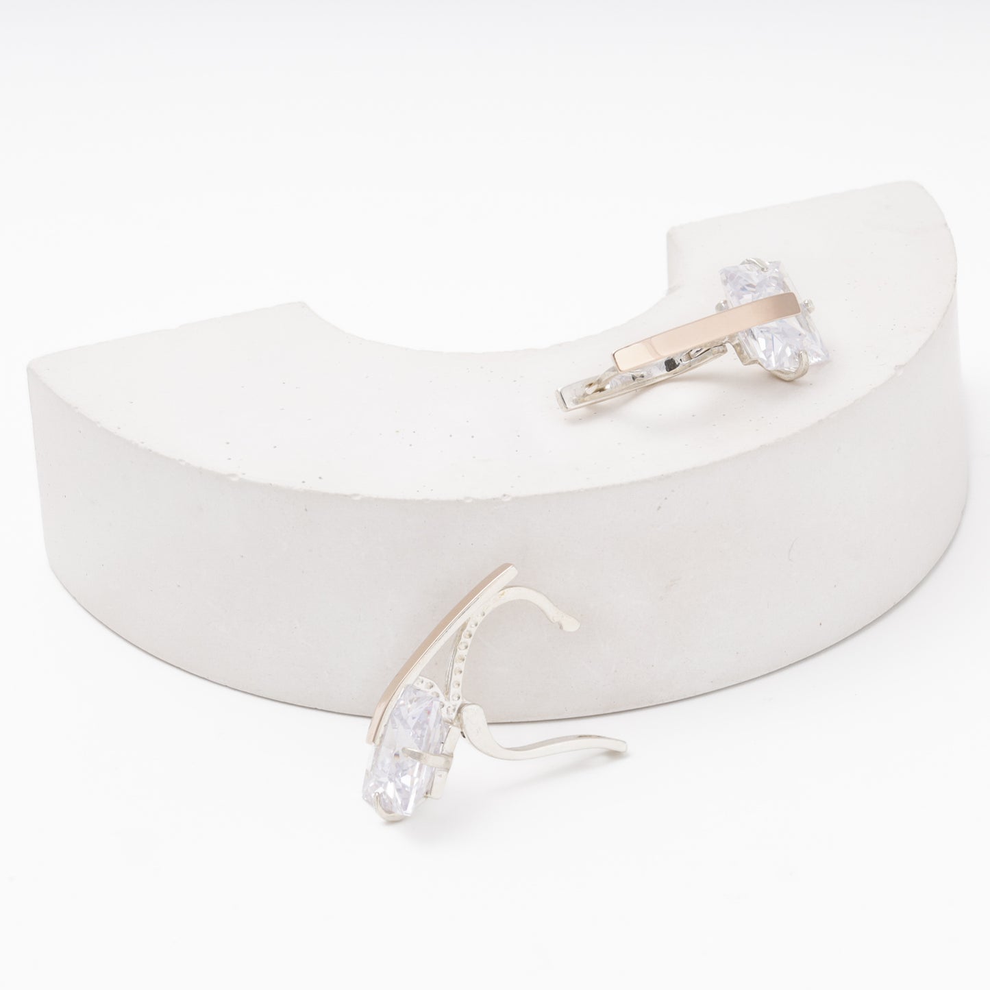 Statement earrings with princess CZ — Kabluchka