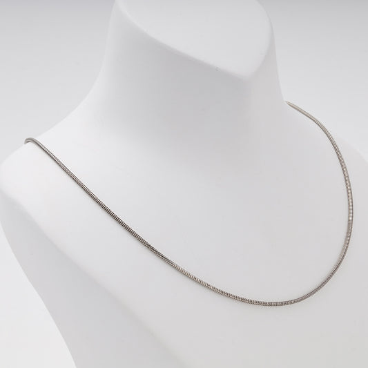 Silver 925 thin snake chain necklace — view 2 — Kabluchka