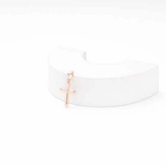 Rose gold cross pendant 14K 585 — Kabluchka