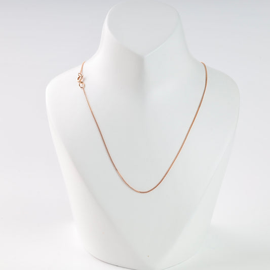 Rose gold 585 fine chain necklace 40cm - Kabluchka Jewelry