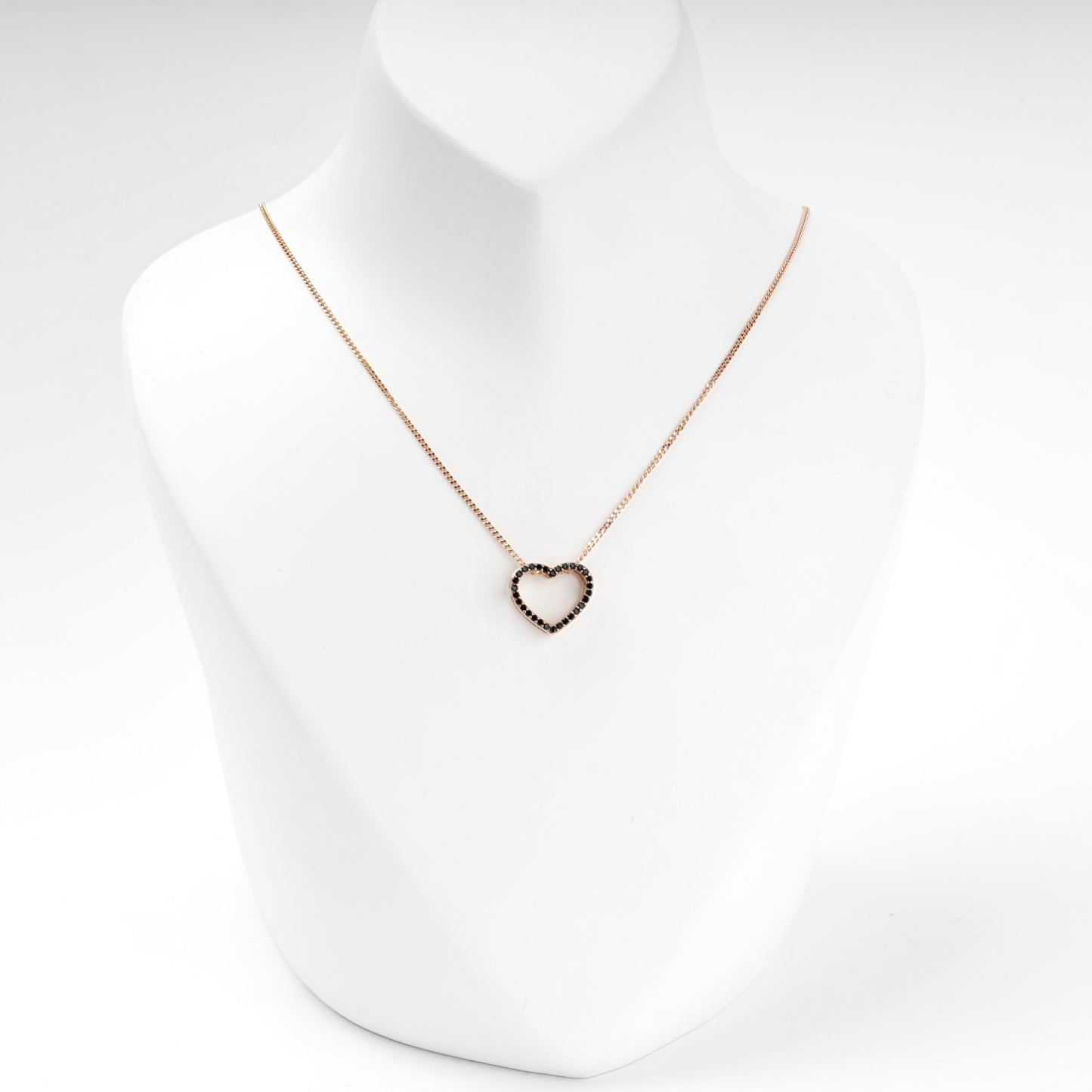 Gold 585 Open Heart Pendant on a chain — Kabluchka