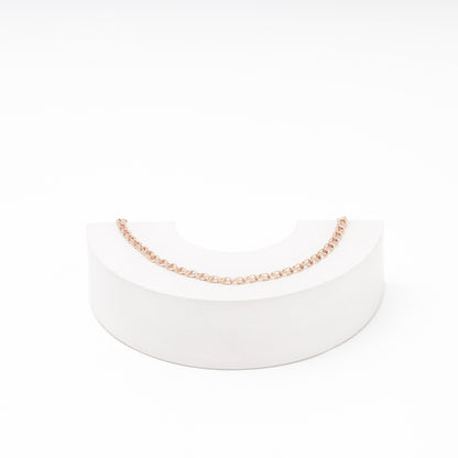 Rose gold 585 bismarck chain laid flat — Kabluchka