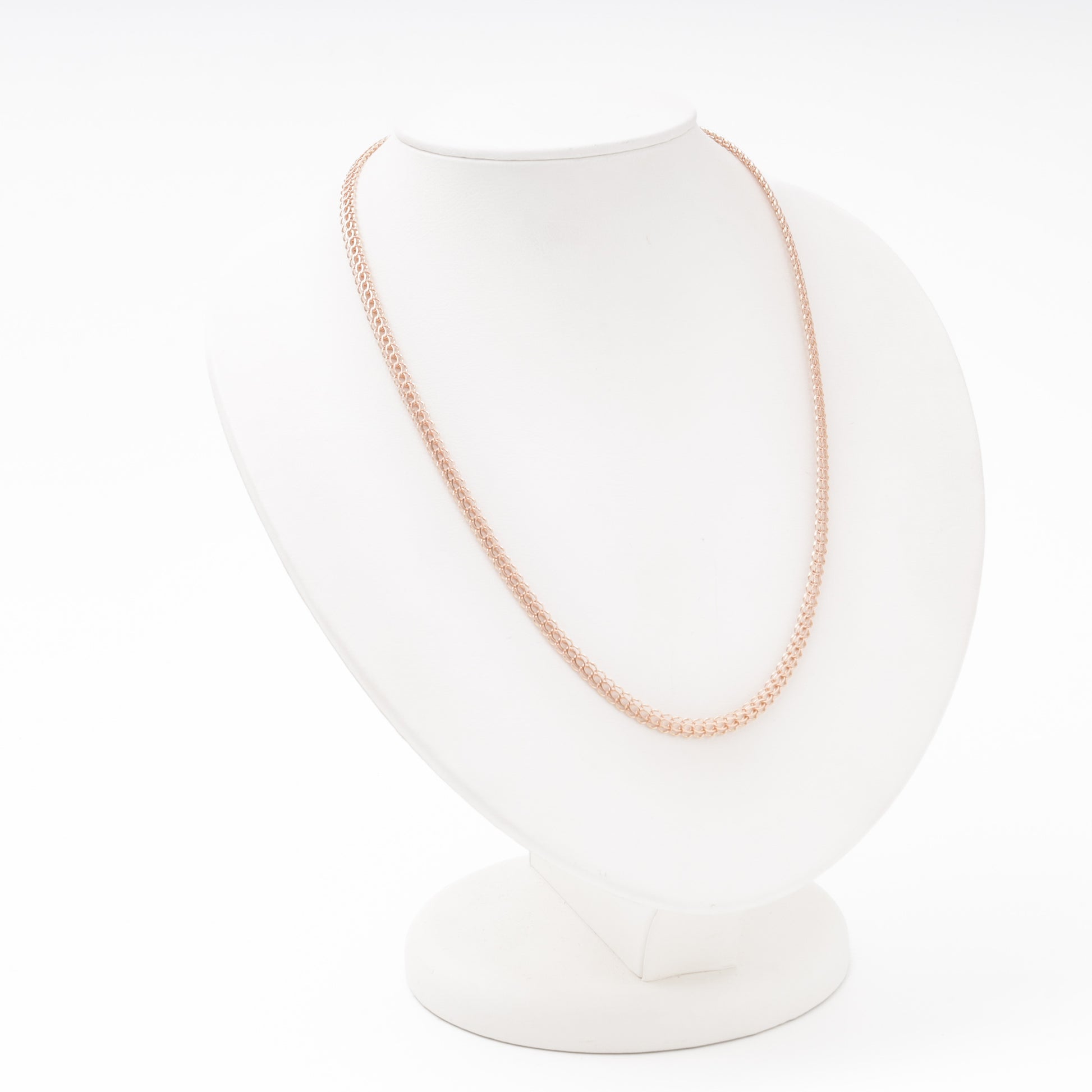 Cardinal chain 14K rose gold on bust display, full length — Kabluchka