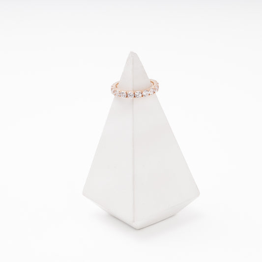 Rose gold CZ eternity band 585 — Kabluchka