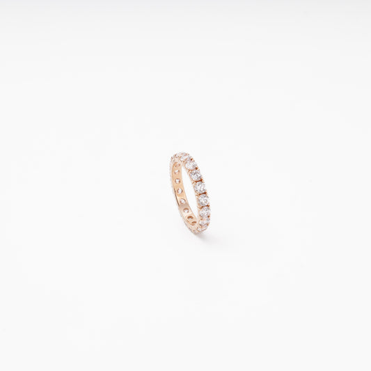 Rose gold full eternity ring CZ 14K 585 — Kabluchka