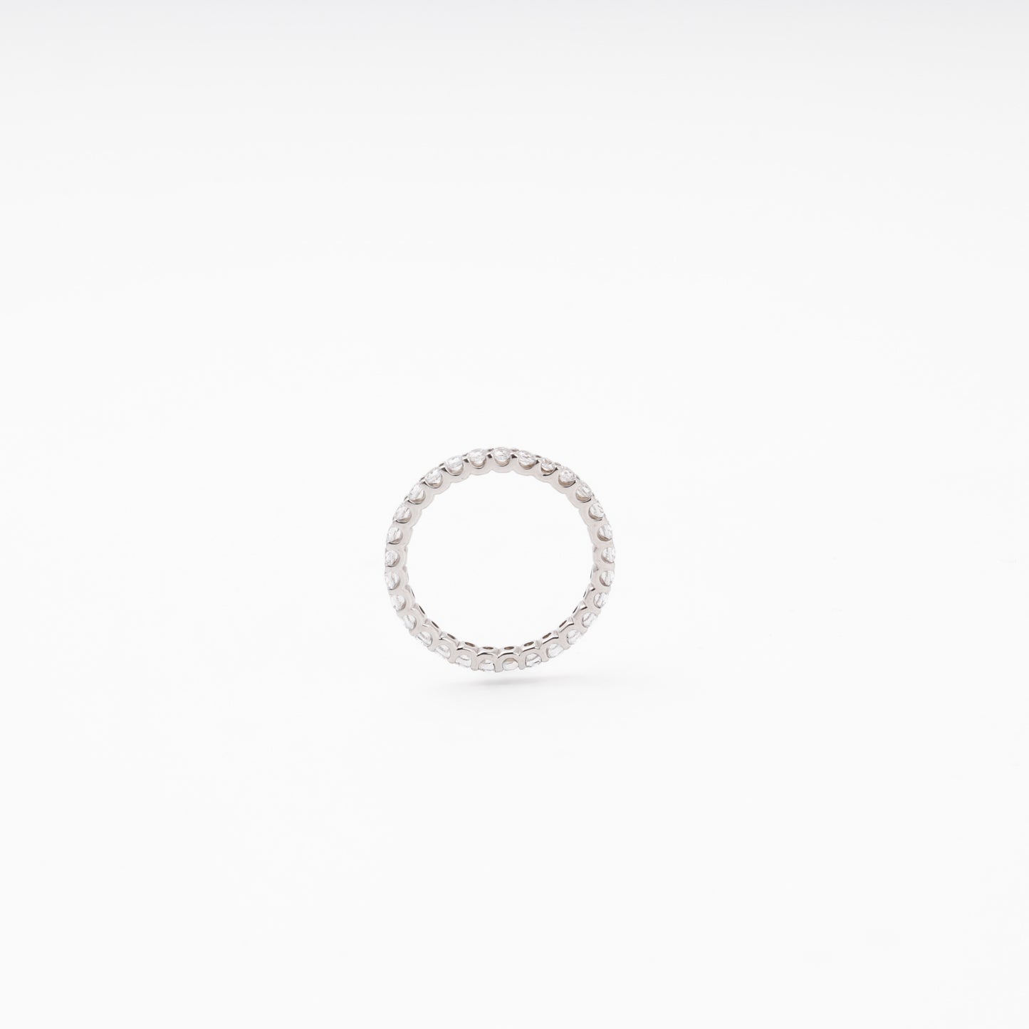 White Gold 585 CZ eternity ring — top view full circle — Kabluchka