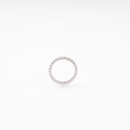 White Gold 585 CZ eternity ring — top view full circle — Kabluchka