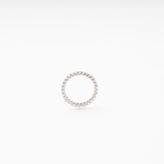 White Gold 585 CZ eternity ring — top view full circle — Kabluchka