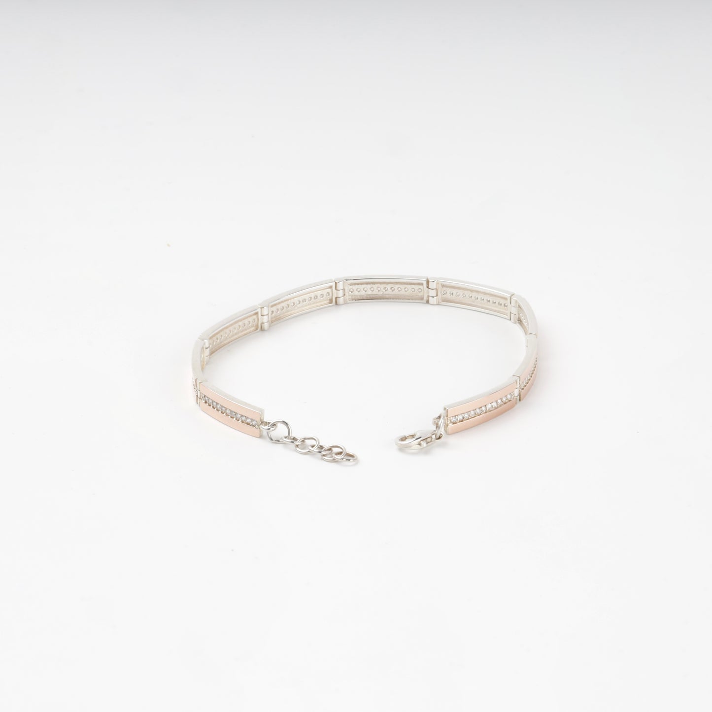 Flexible Silver 925 link bracelet — detail — Kabluchka