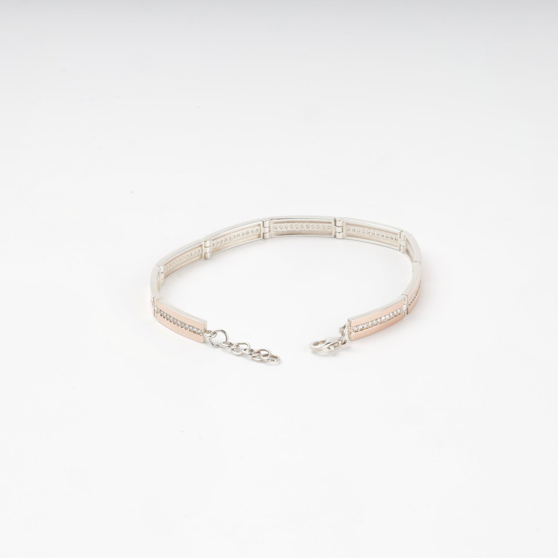Flexible Silver 925 link bracelet — detail — Kabluchka