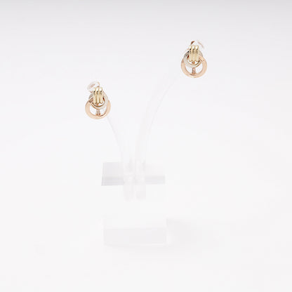 Gold 585 three-tone interlocking knot earrings — Kabluchka