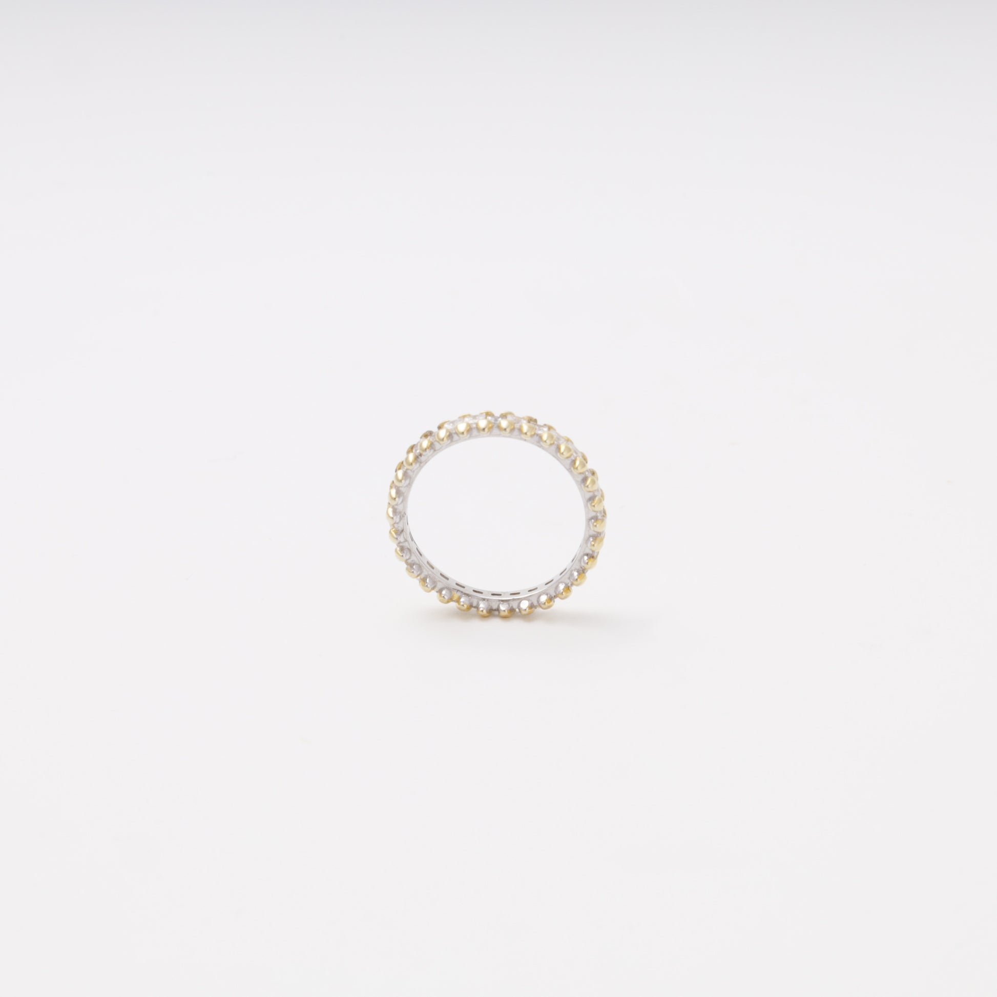 Silver 925 Full CZ Ring side view — Kabluchka