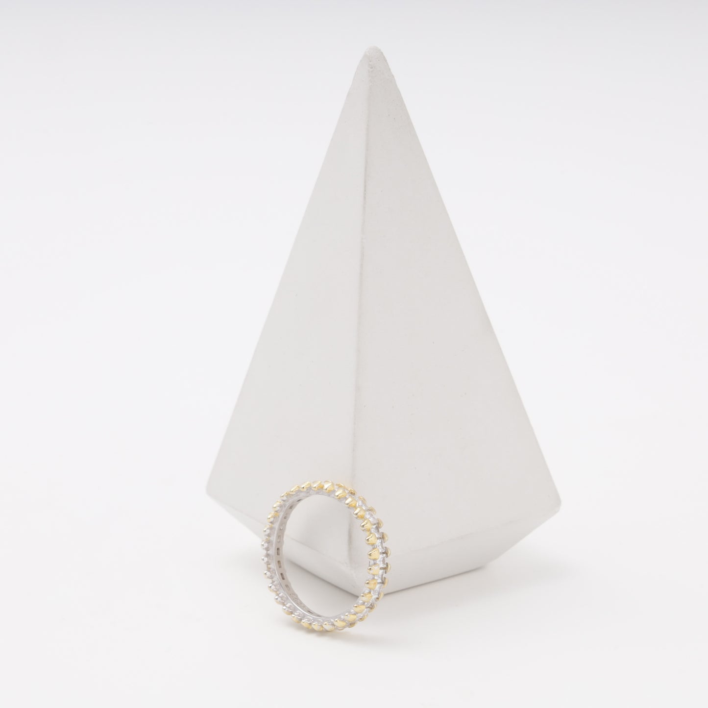 Silver 925 Full CZ Ring angled — Kabluchka