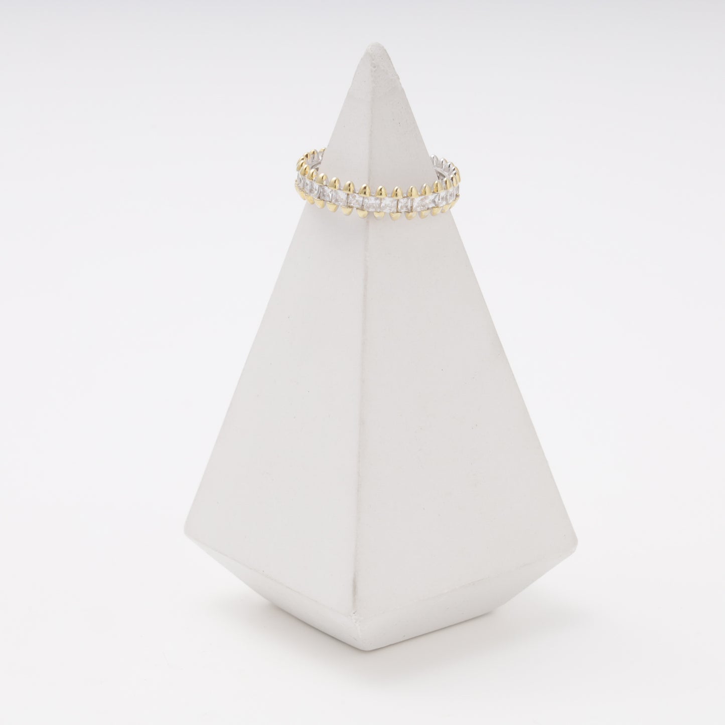Silver 925 Full CZ Ring flat lay — Kabluchka