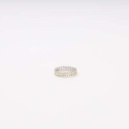 Silver 925 Full CZ Ring from above — Kabluchka
