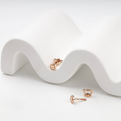 Threaded screw-back construction of round gold studs — Kabluchka