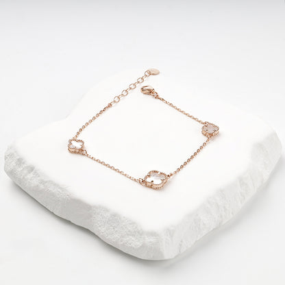Clover station bracelet with lobster clasp — Kabluchka