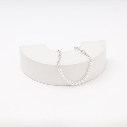 Silver 925 pearl bracelet with lobster clasp — Kabluchka