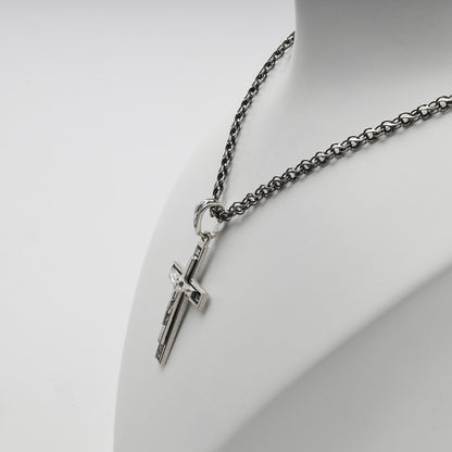 Silver 925 Orthodox crucifix pendant loop detail — Kabluchka