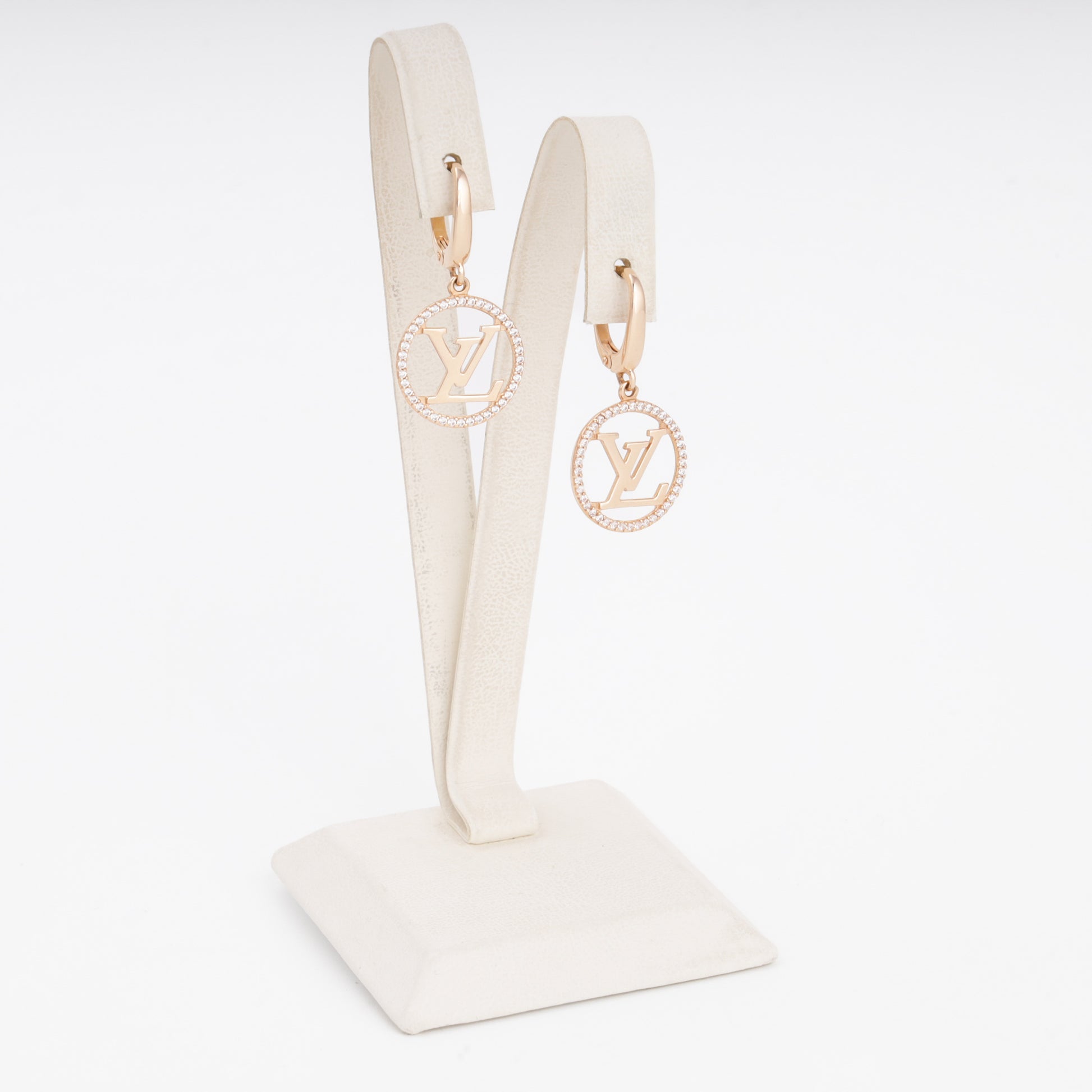 Gold 585 Drop Earrings Round Medallion Detail — Kabluchka