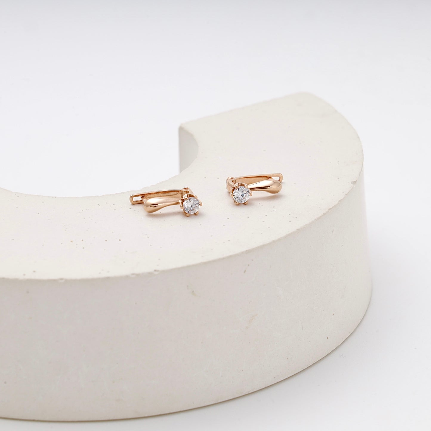 Size measurement — children's rose gold earrings — Kabluchka