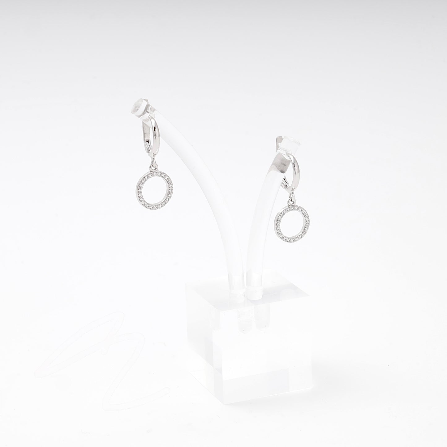 Silver 925 circle drop earrings — Kabluchka