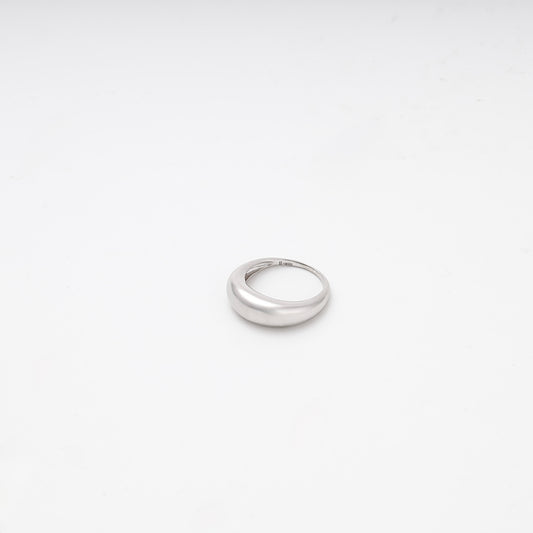 Silver 925 Dome Ring Rhodium-Plated — top view — Kabluchka