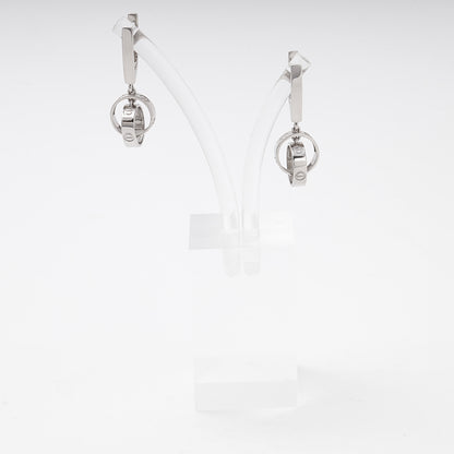 Silver 925 Drop Earrings Love Ring Charm on display — Kabluchka
