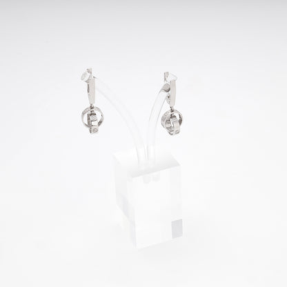 Silver 925 Drop Earrings with ring charm flat lay — Kabluchka