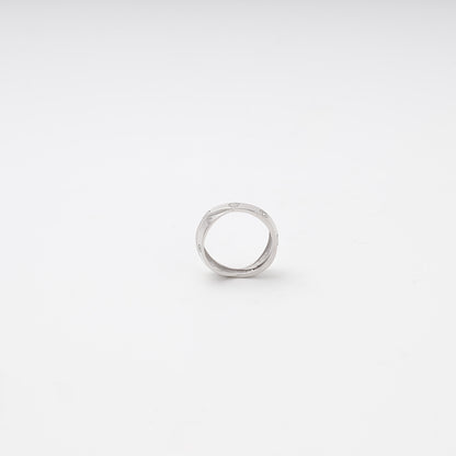 Silver 925 Crossover Love Ring angled view — Kabluchka