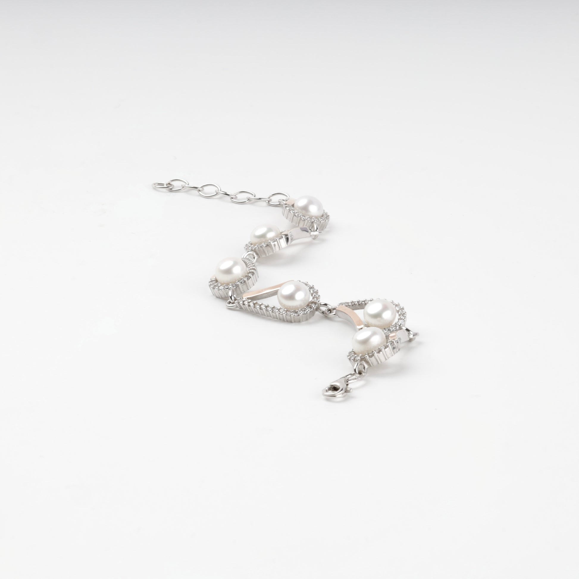 Pearl link bracelet with extension chain — Kabluchka