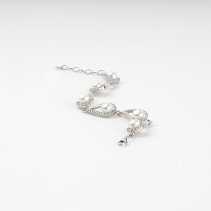 Pearl link bracelet with extension chain — Kabluchka