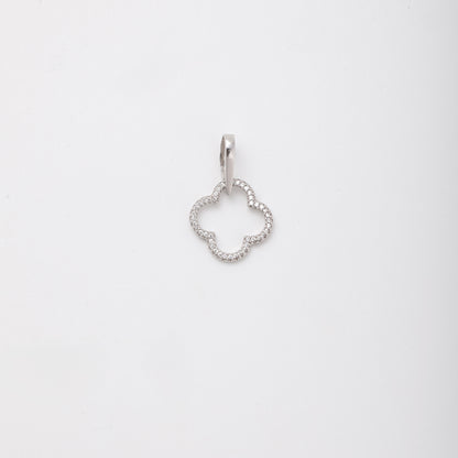 Silver 925 four-leaf clover pendant with cubic zirconia — Kabluchka