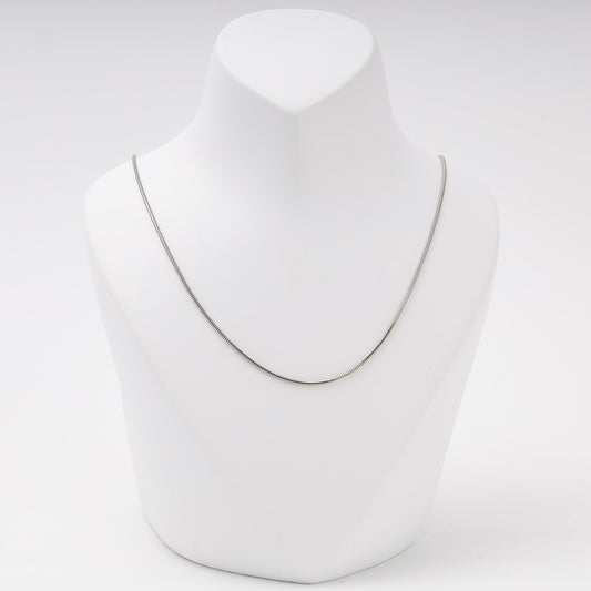 Silver 925 thin snake chain necklace — view 1 — Kabluchka