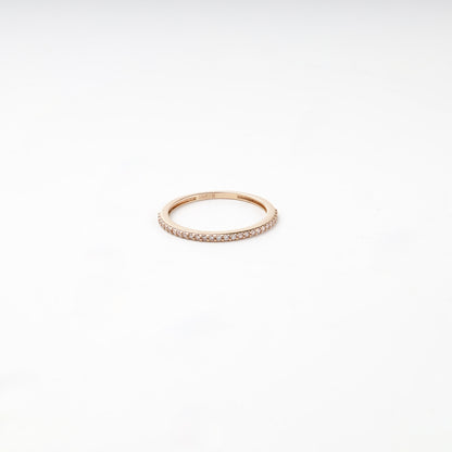 Rose gold half-eternity ring, front view — КВ713и — Kabluchka