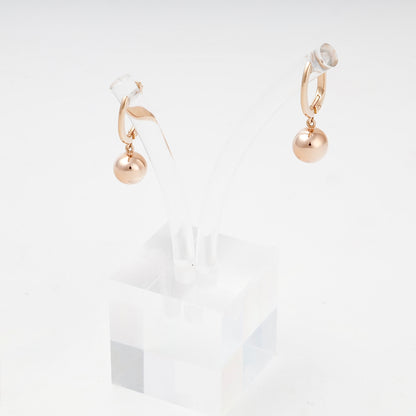 Rose gold ball drop earrings, display view — 2005973101 — Kabluchka