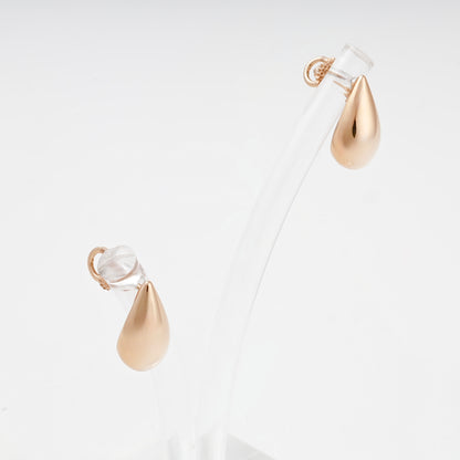 Individual Rose Gold 14K teardrop stud earring, display view