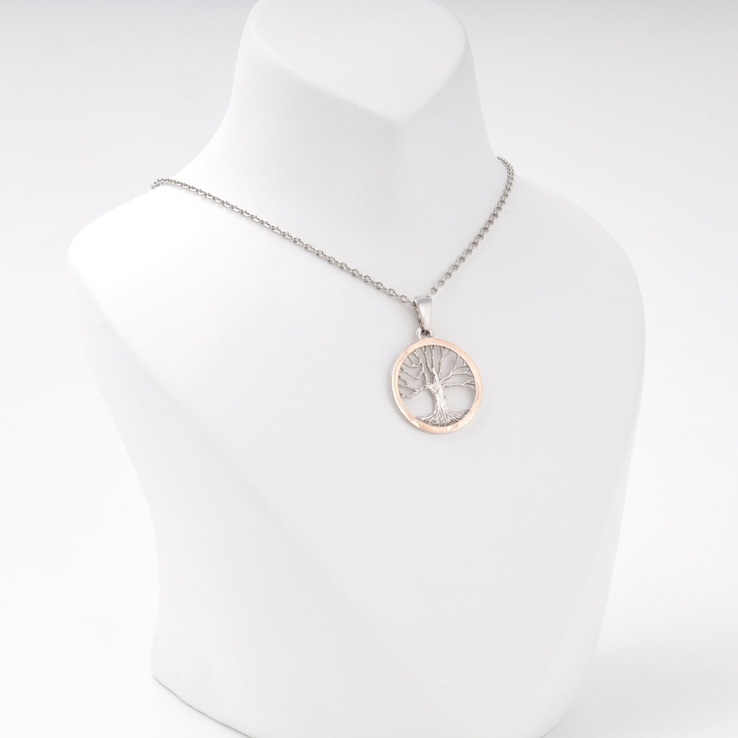 Silver 925 Tree of Life Pendant with Gold 375 Accent — Kabluchka