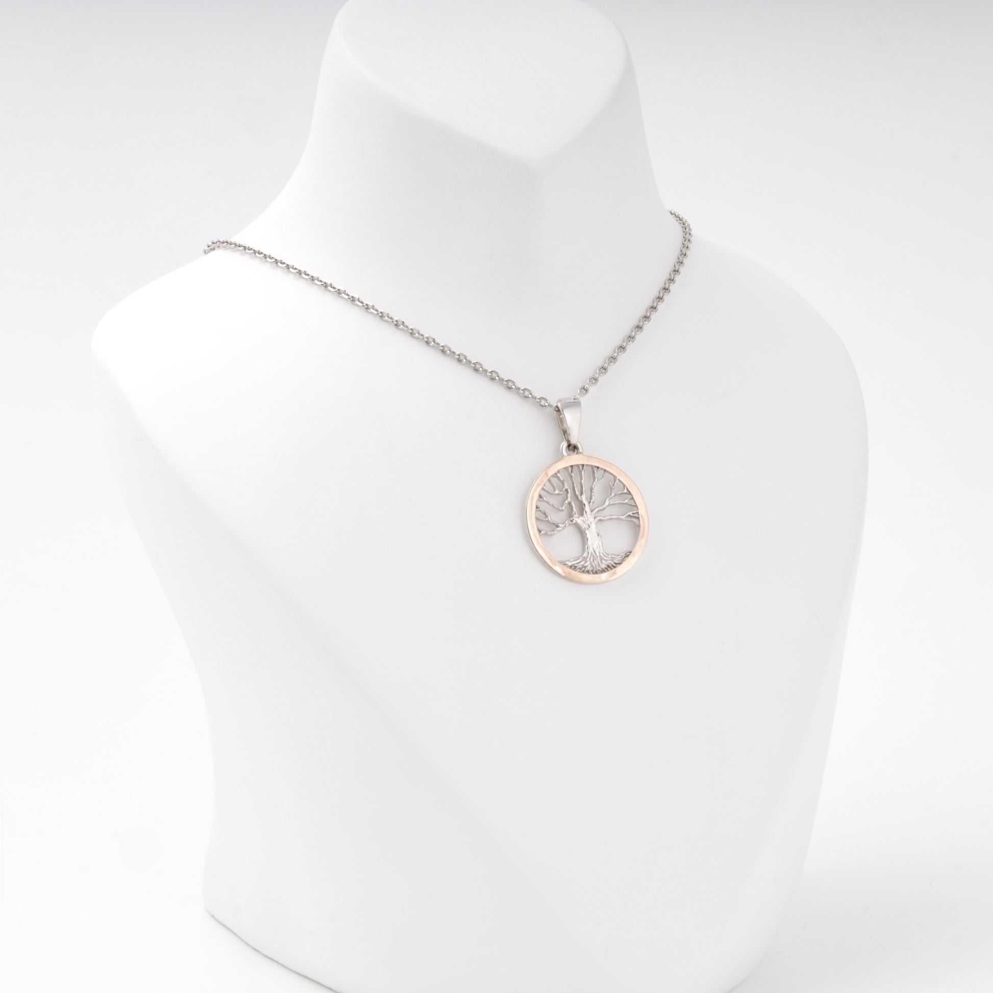 Silver 925 Tree of Life Pendant with Gold 375 Accent — Kabluchka