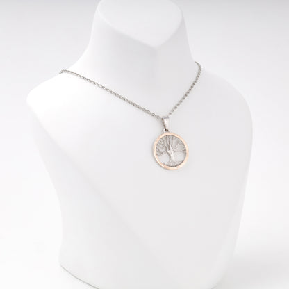 Silver 925 Tree of Life Pendant with Gold 375 Accent — Kabluchka
