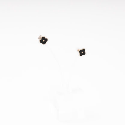 Rose gold 585 clover stud earrings — Kabluchka