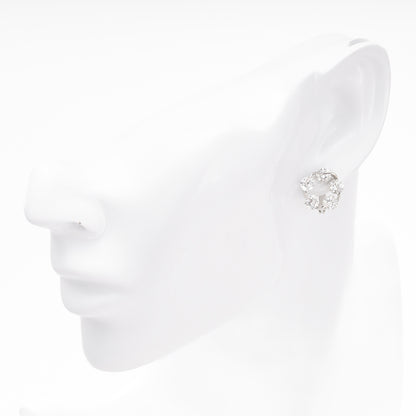 Silver 925 CZ Cluster Earrings flat lay — Kabluchka