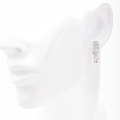 Silver 925 CZ Ear Crawler Earrings pair view — Kabluchka